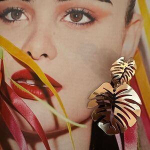 Golden Leaf Clip-On Earrings